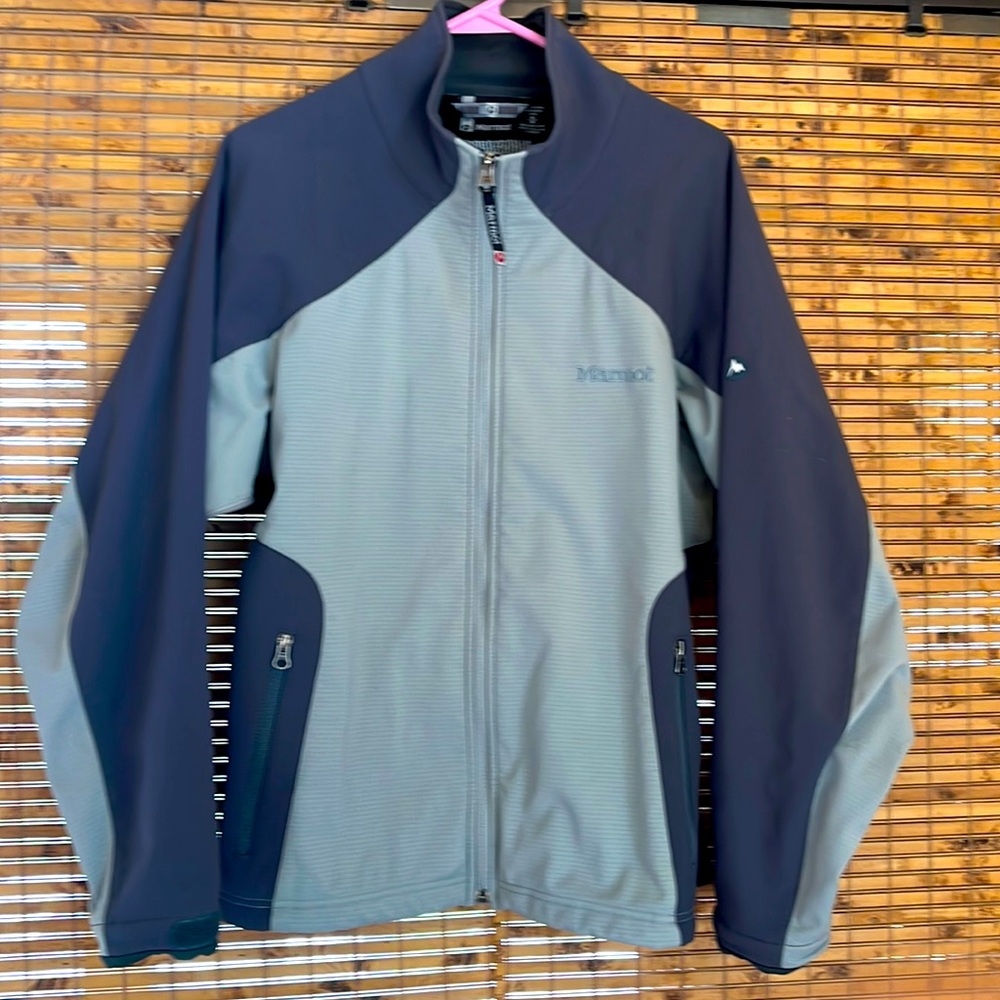 Marmot windstopper jacket. Gently used Men’s medium. In two tone grey.